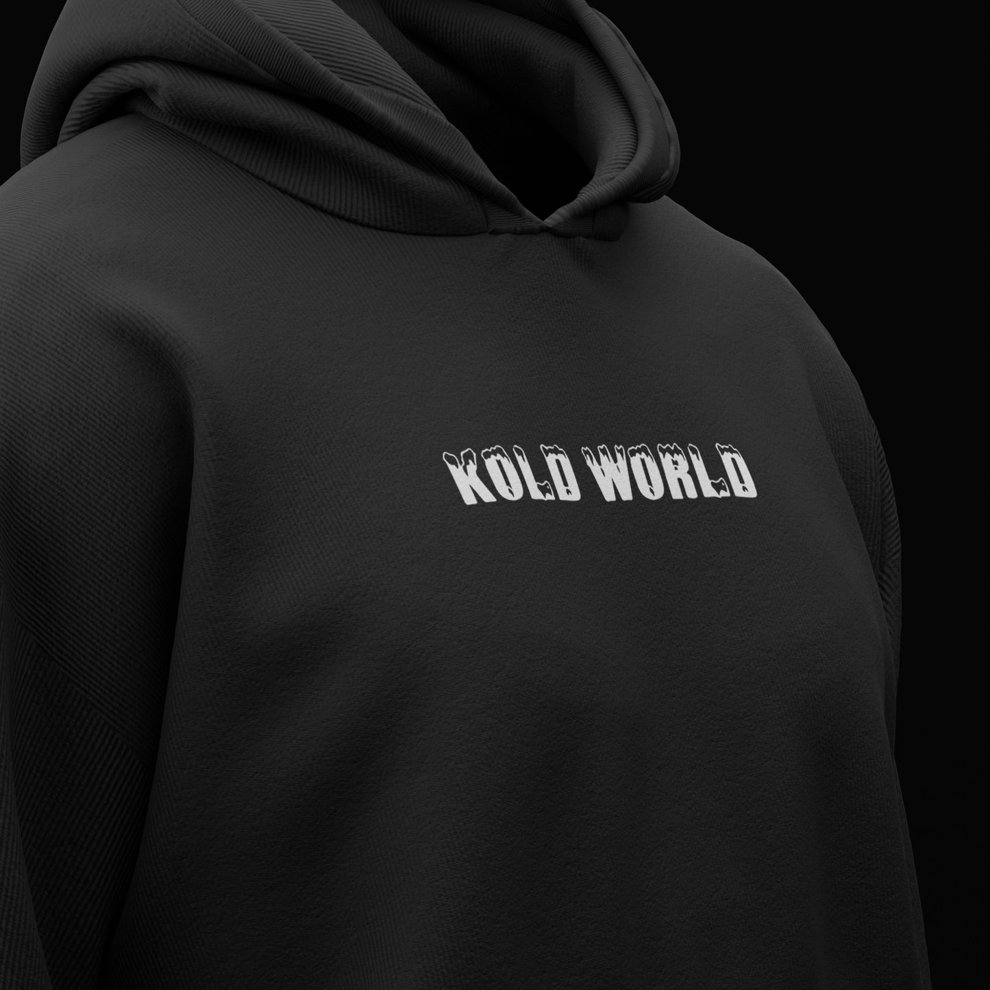 KOLD WORLD puff printed hoodie