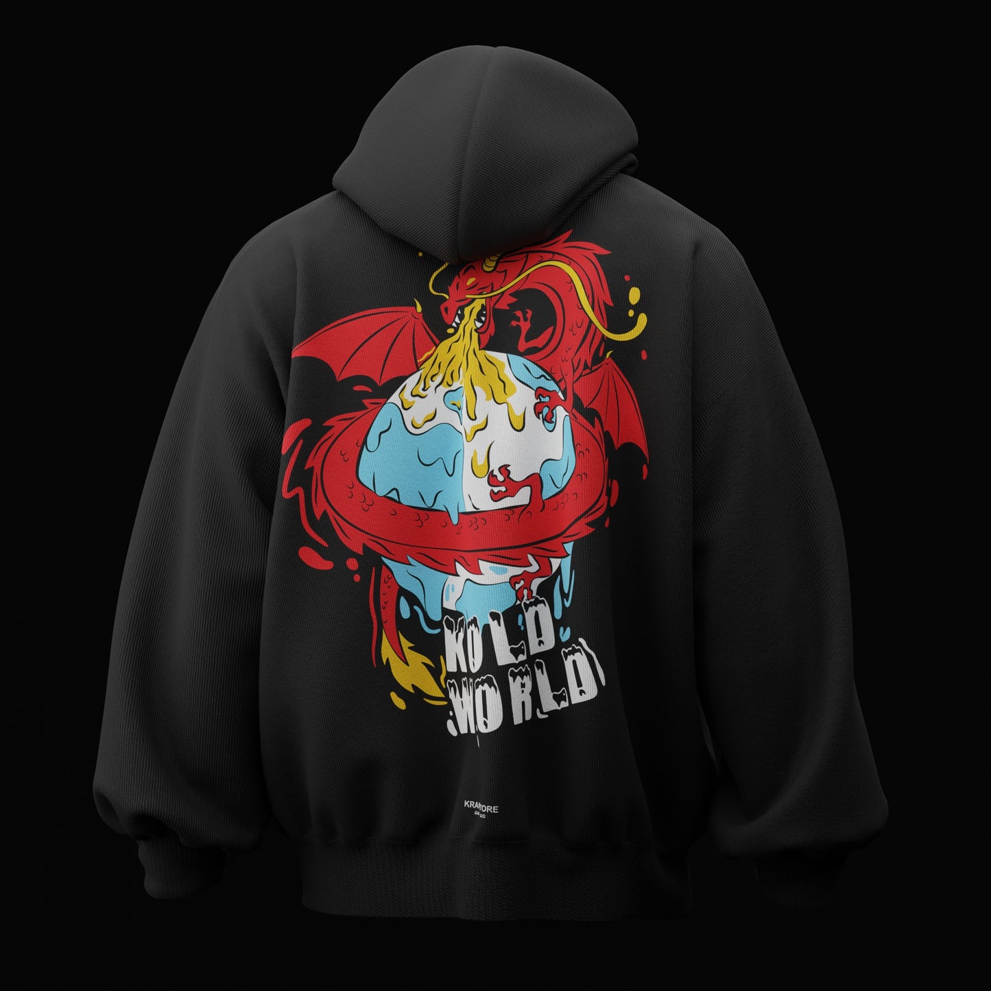 KOLD WORLD puff printed hoodie