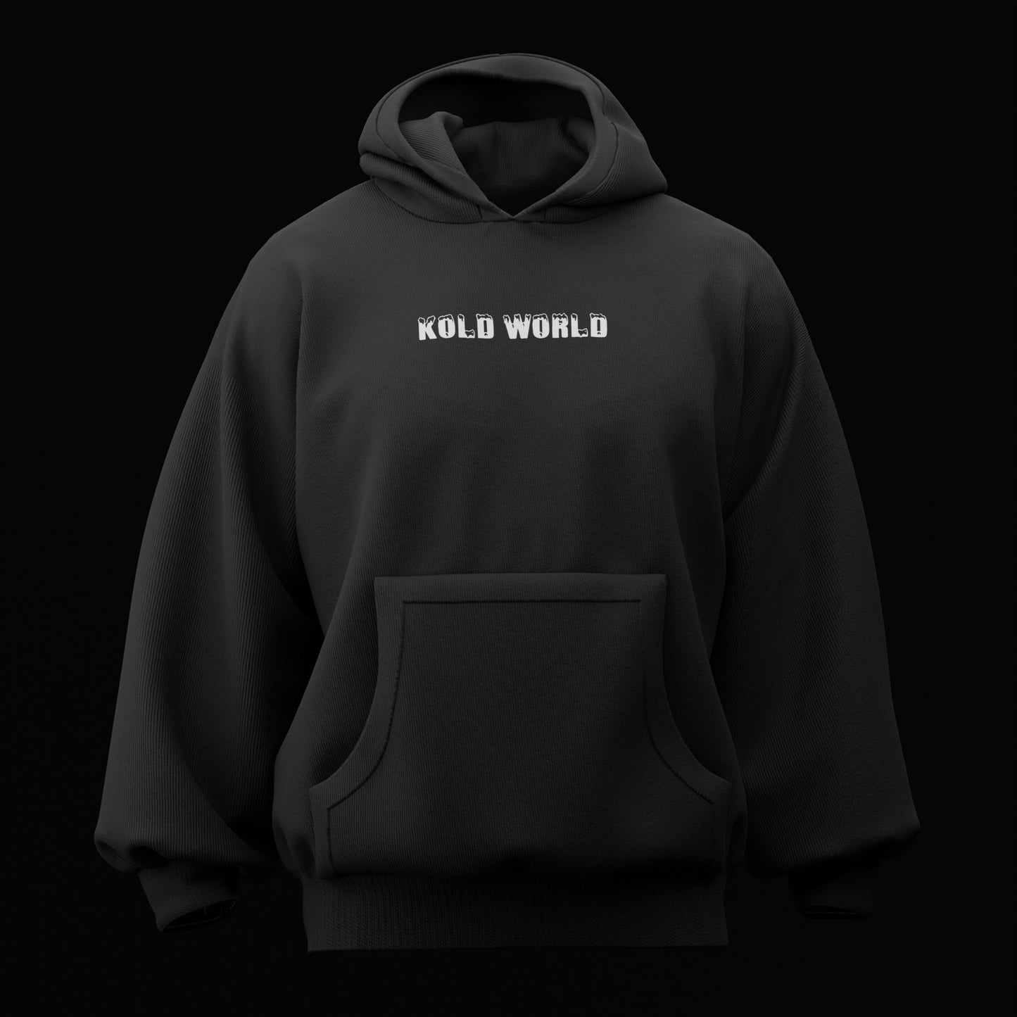 KOLD WORLD puff printed hoodie